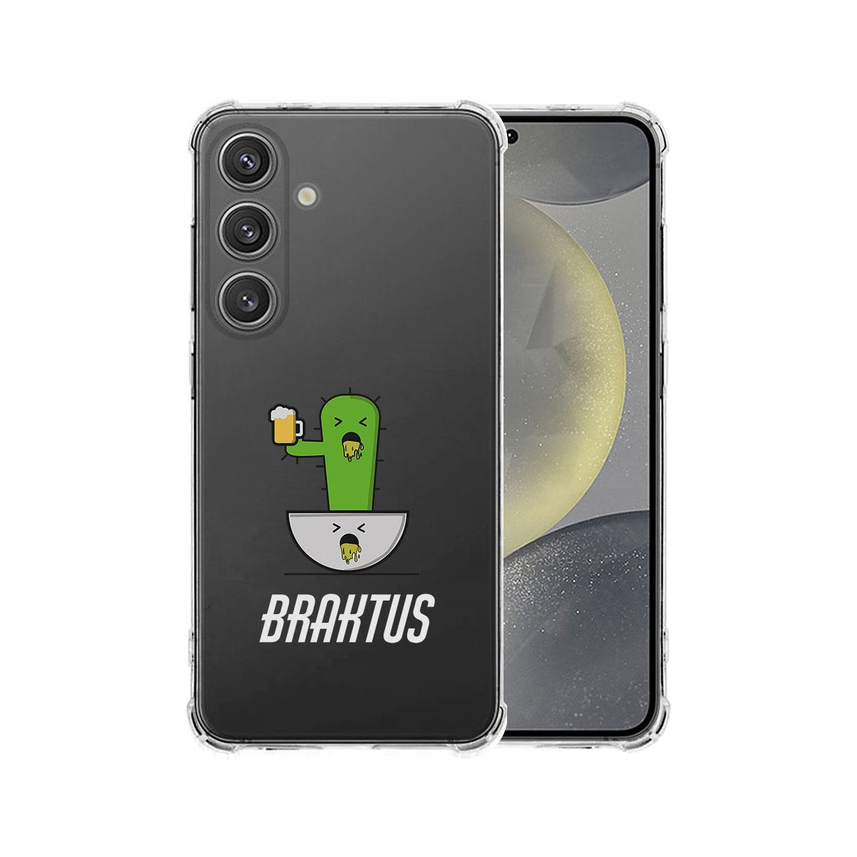 Samsung Galaxy S25 Plus Hoesje - Braktus TPU Antishock design cactus aanzicht