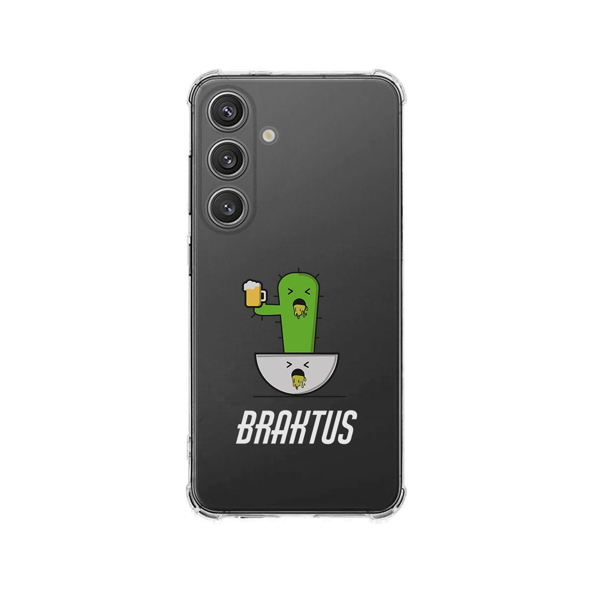Samsung Galaxy S25 Plus Hoesje - Braktus TPU Antishock Braktus ontwerp achterkant