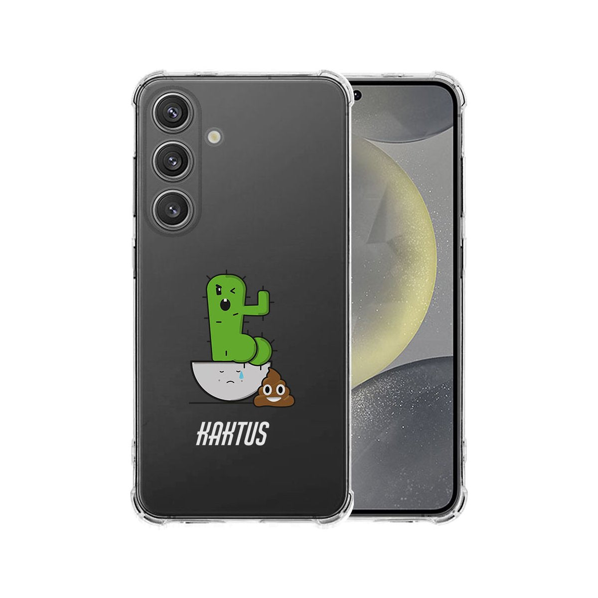 Samsung Galaxy S25 Plus Hoesje - Cactus Poo TPU Antishock cactus poo design achterzijde