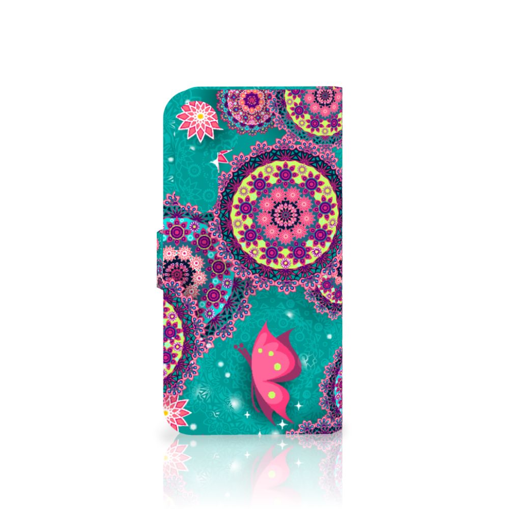 Samsung Galaxy S25 Plus Hoesje Cirkels en Vlinders bookstyle case design vlinders aanzicht