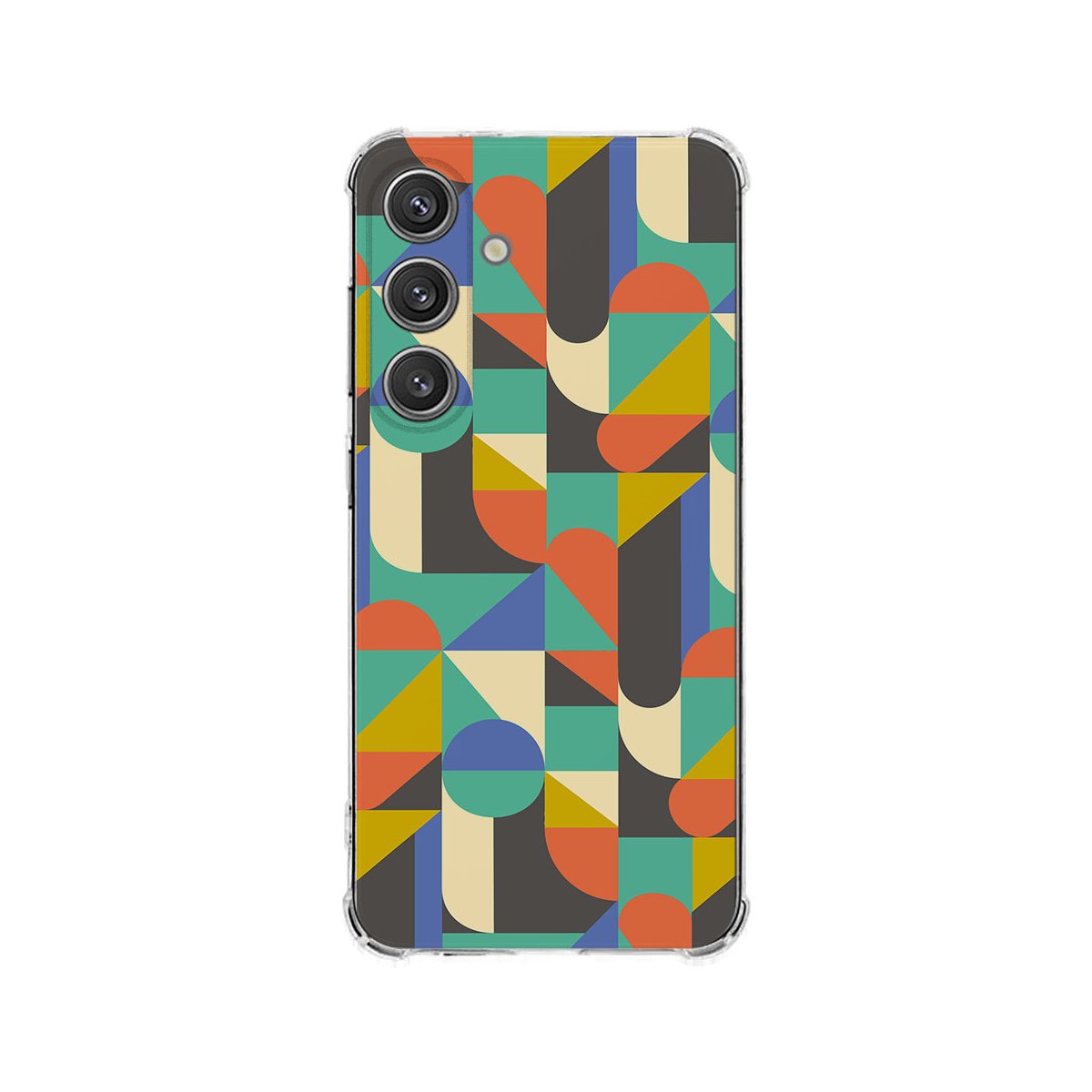 Samsung Galaxy S25 Plus Hoesje - Funky Retro TPU Antishock funky retro design achteraanzicht