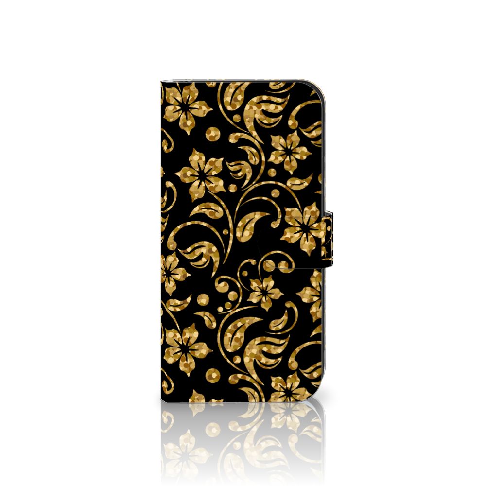Samsung Galaxy S25 Plus Hoesje Gouden Bloemen design voorkant
