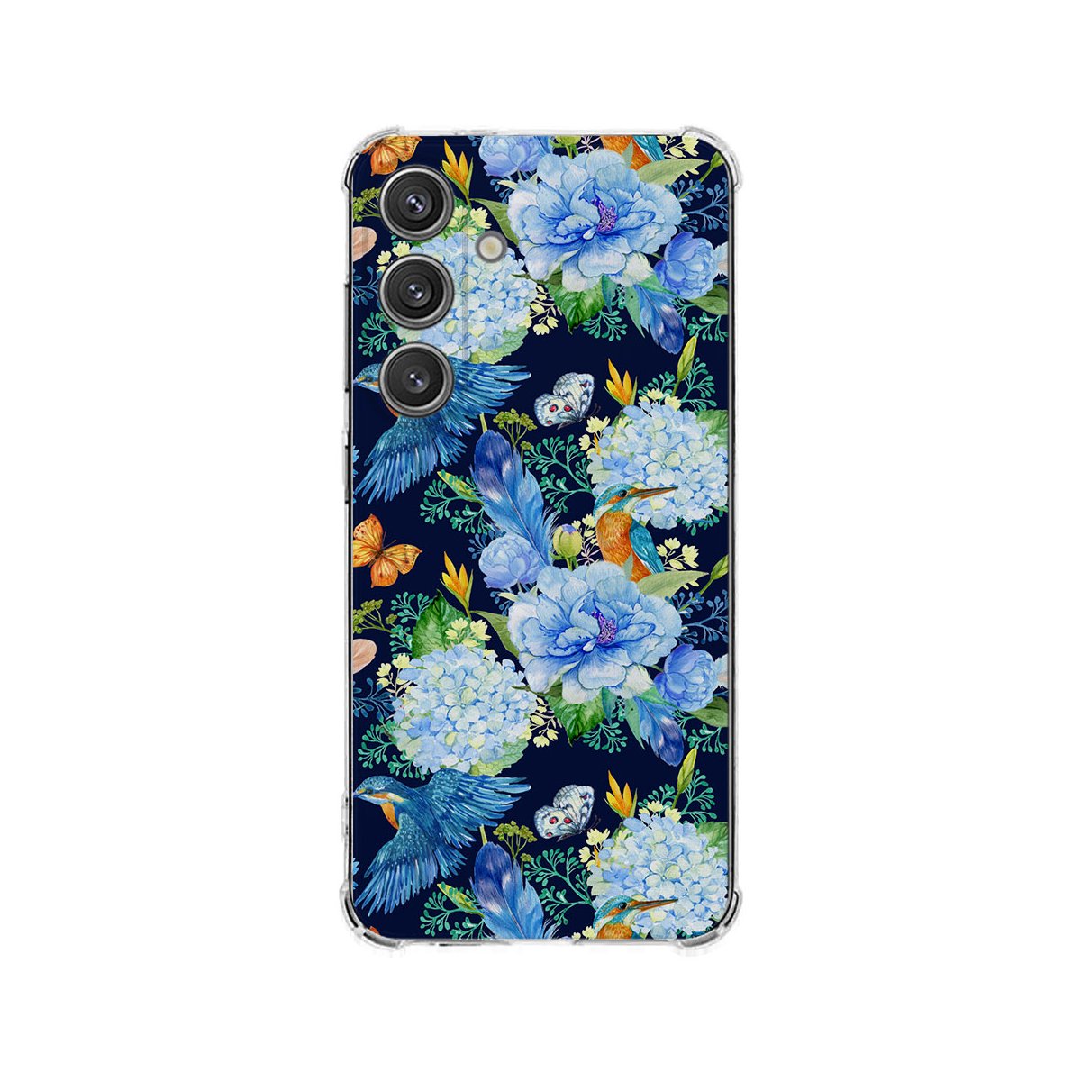 Samsung Galaxy S25 Plus Hoesje IJsvogel TPU Antishock design ijsvogel aanzicht