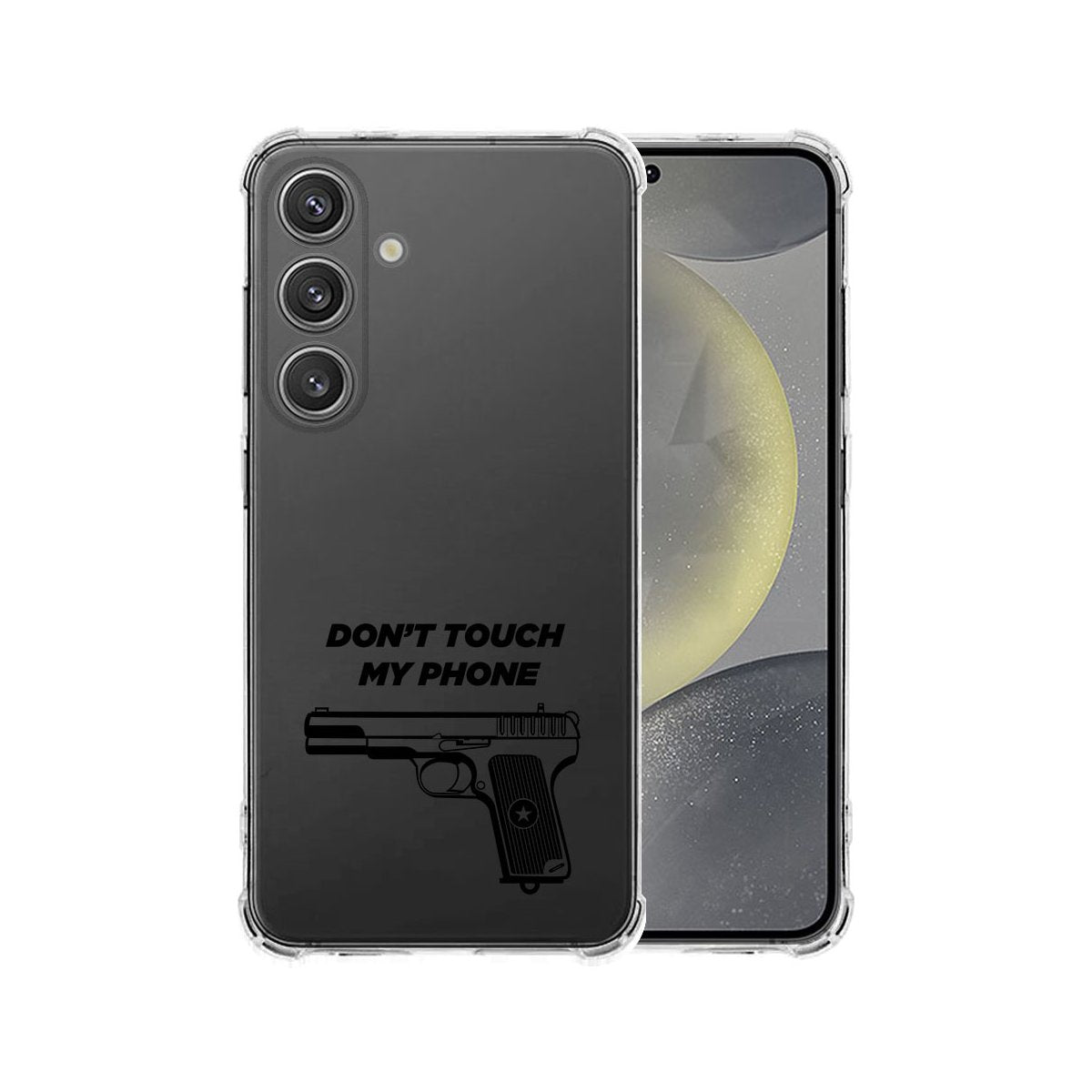 Samsung Galaxy S25 Plus Hoesje Pistol DTMP TPU Antishock achterkant