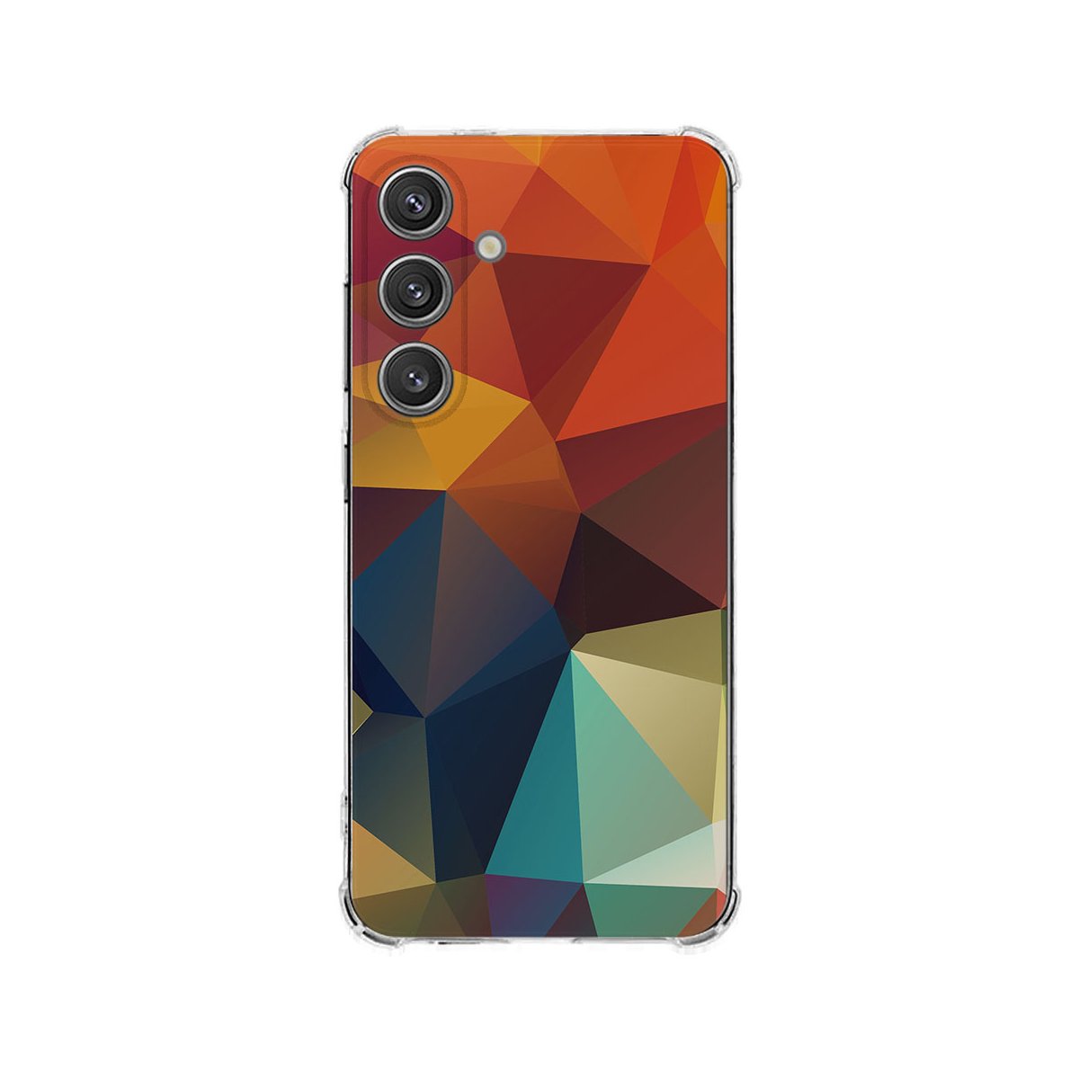Samsung Galaxy S25 Plus Hoesje Polygon Color TPU Antishock achteraanzicht