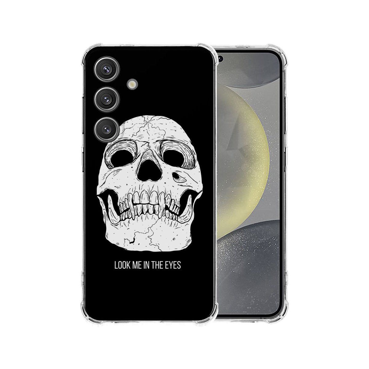 Samsung Galaxy S25 Plus Hoesje Skull Eyes TPU Antishock achterkant design