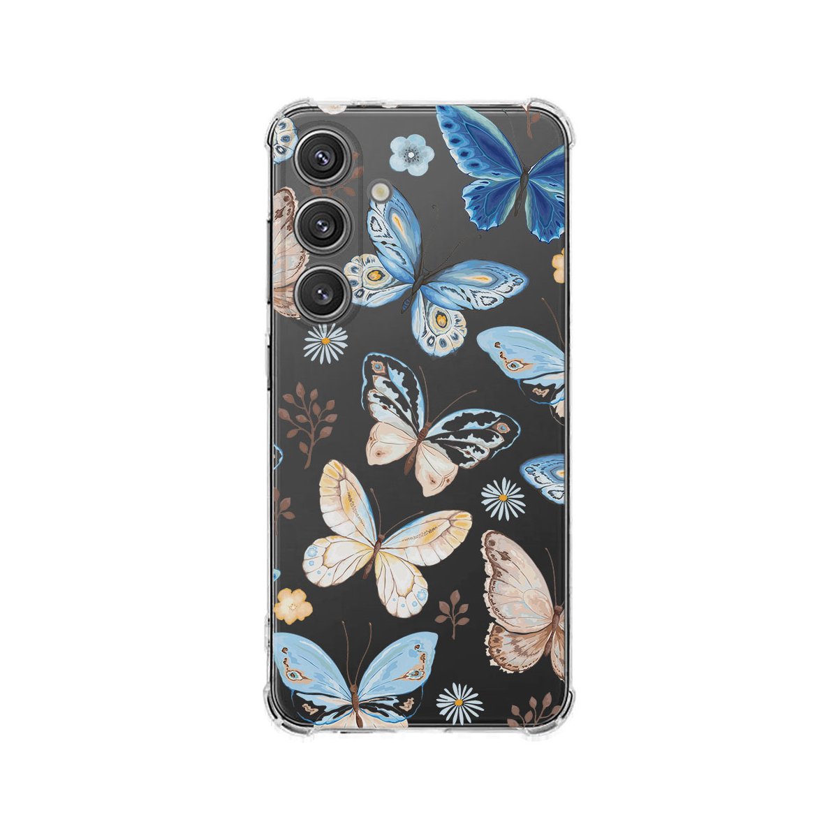 Samsung Galaxy S25 Plus Hoesje - Vlinder TPU Antishock vlinder design achterkant