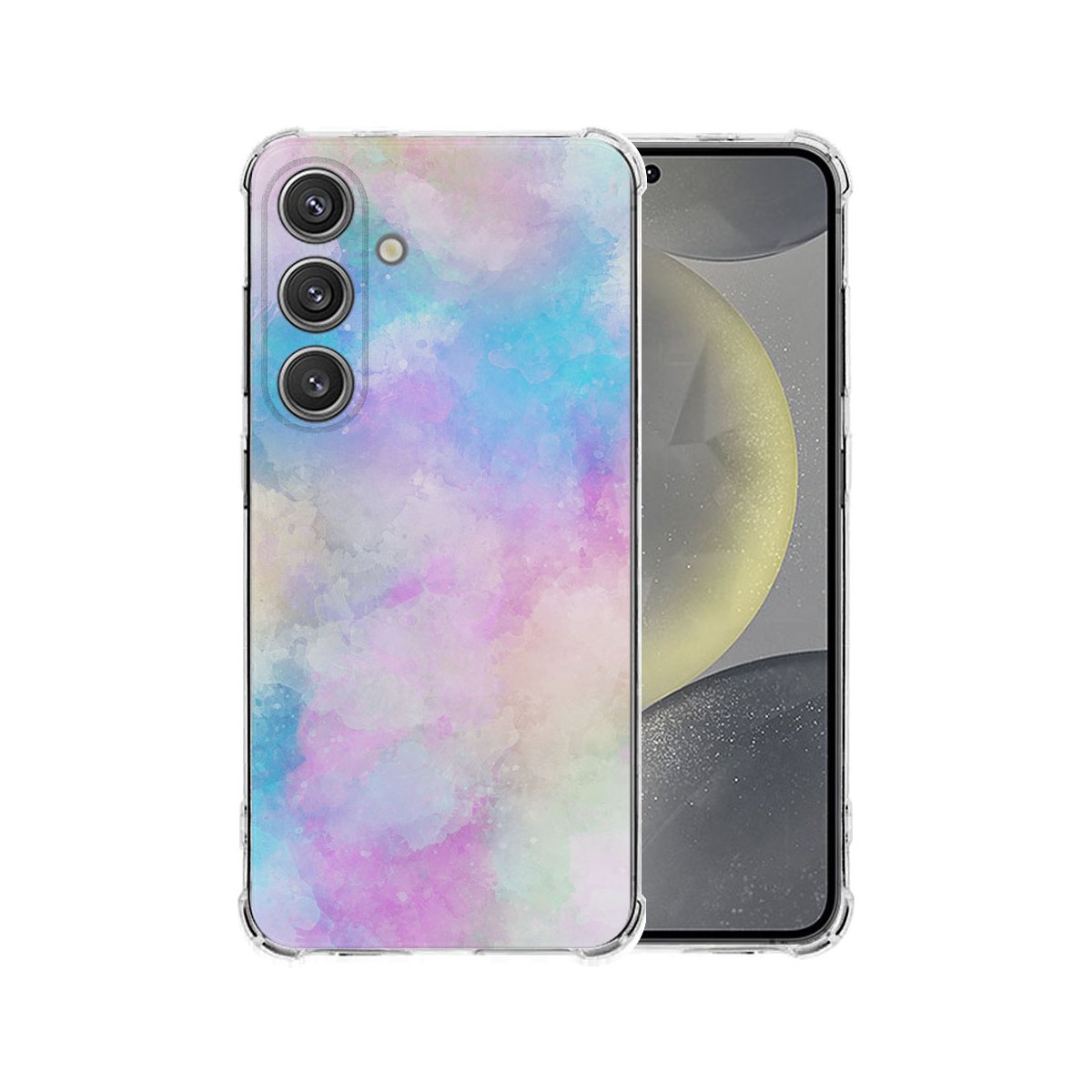 Samsung Galaxy S25 Plus Hoesje Watercolor Light TPU Antishock achterkant voorkant