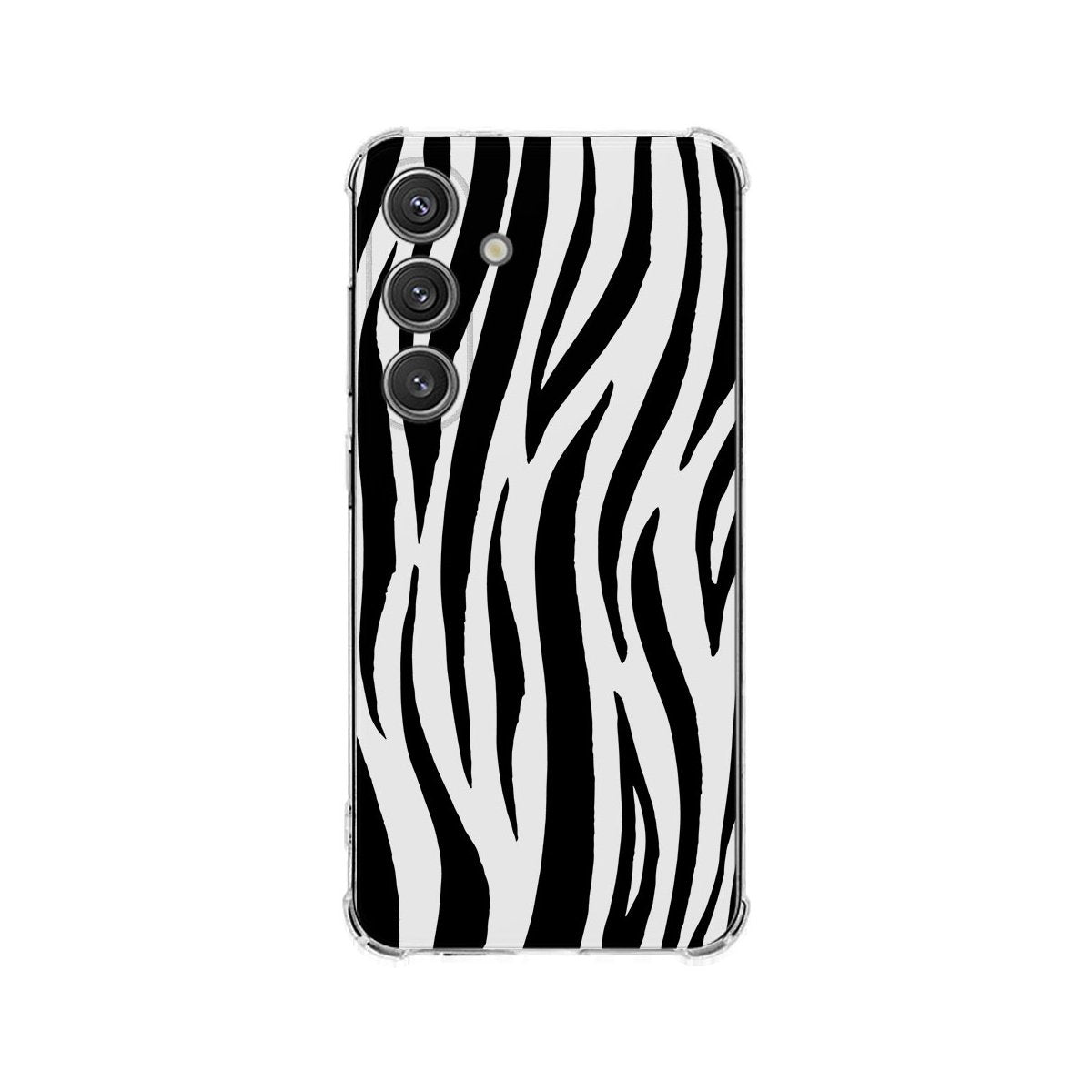 Samsung Galaxy S25 Plus Hoesje Zebra TPU Antishock achterkant dierenprint