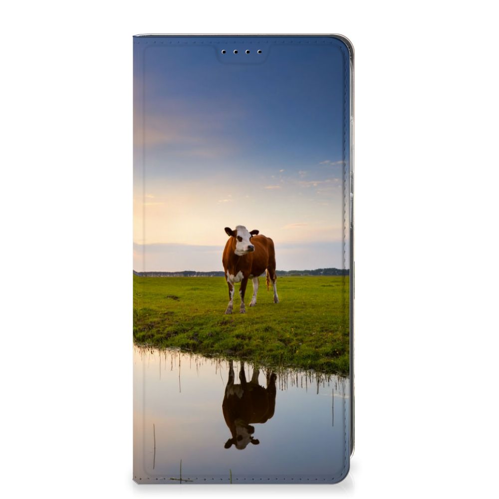 Samsung Galaxy S25 Plus Hoesje maken Koe koe ondergang zon design front