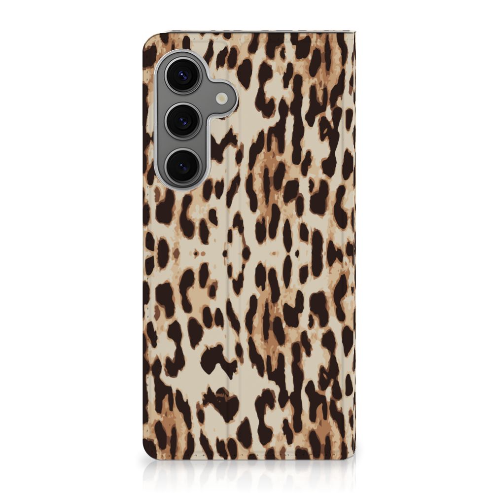 Samsung Galaxy S25 Plus Hoesje maken Leopard hoesje luipaardprint voorkant