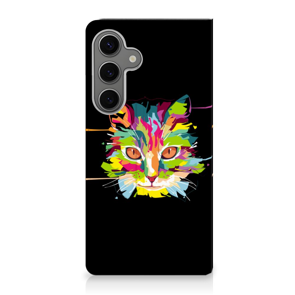 Samsung Galaxy S25 Plus Magnet Case Cat Color voorkant