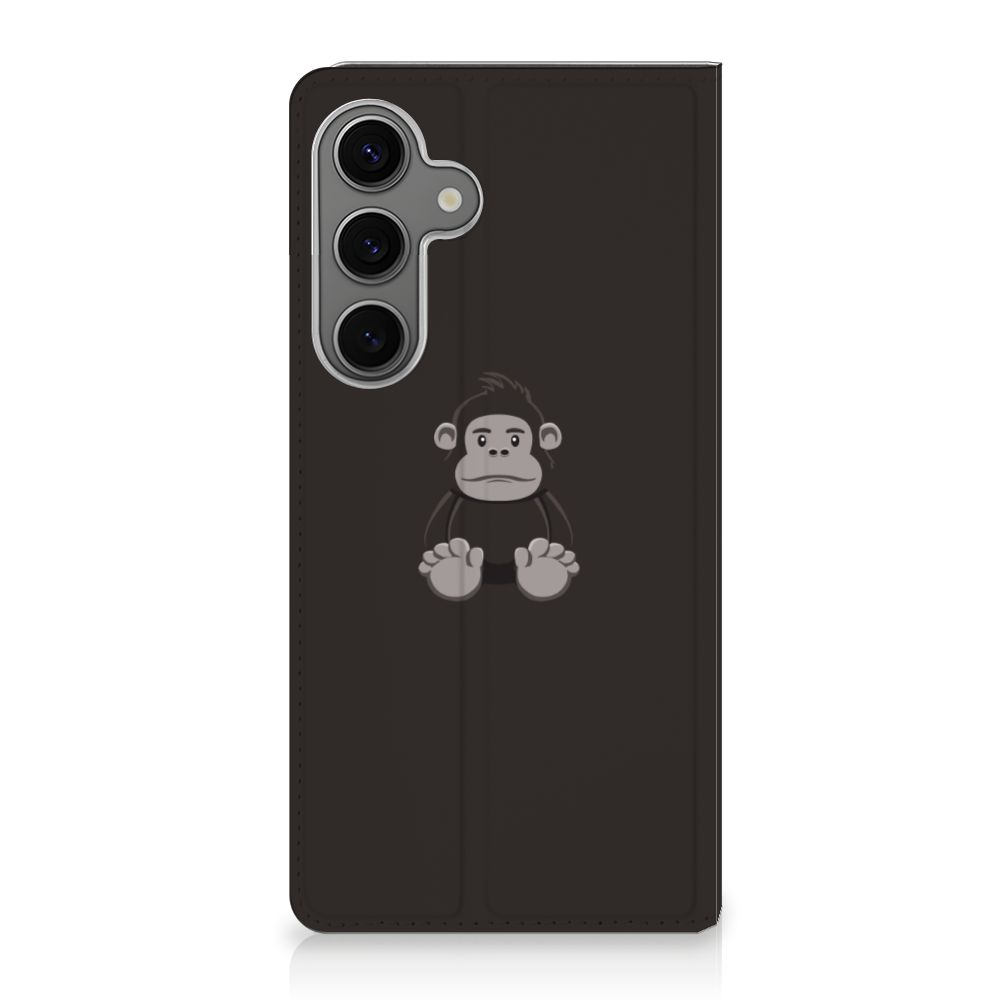 Samsung Galaxy S25 Plus Magnet Case Gorilla voorkant met aap ontwerp