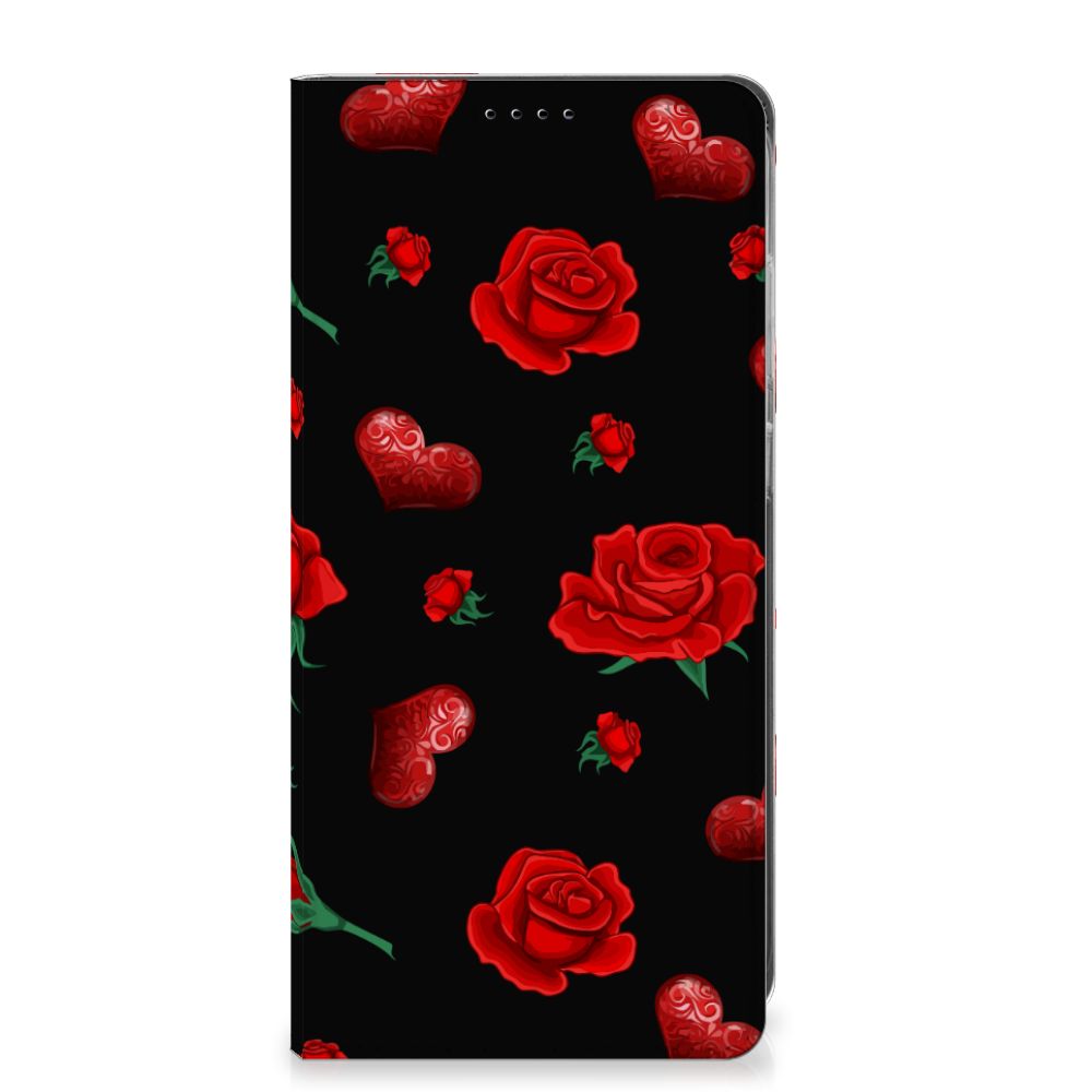Samsung Galaxy S25 Plus Magnet Case Valentine ontwerp rode rozen hartjes