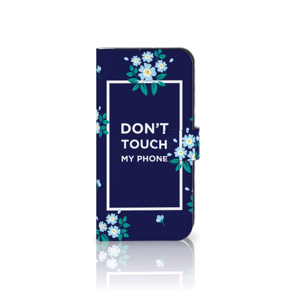 Samsung Galaxy S25 Plus Portemonnee Hoesje Flowers Blue DTMP design voorkant