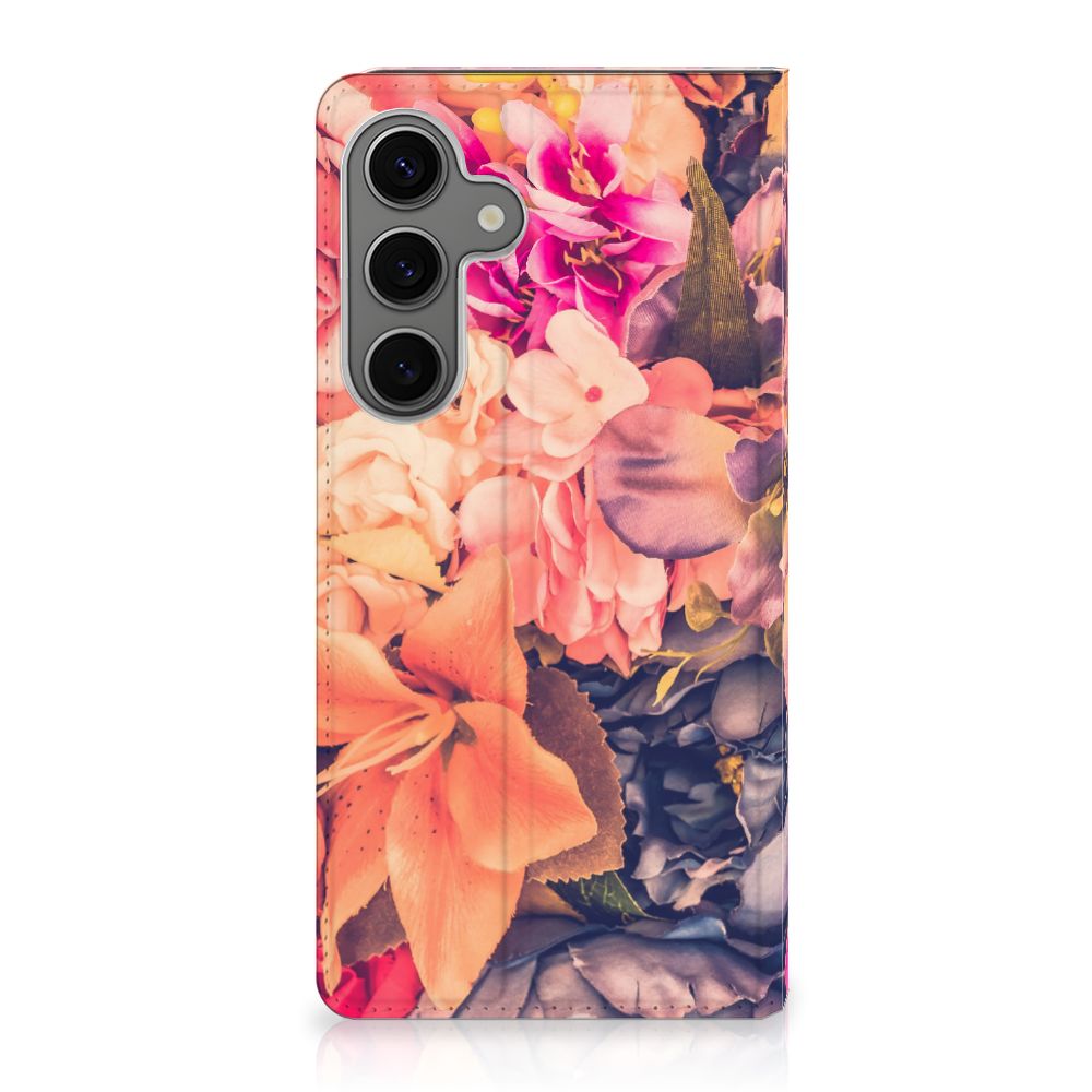 Samsung Galaxy S25 Plus Smart Cover Bosje Bloemen bloemen voorkant