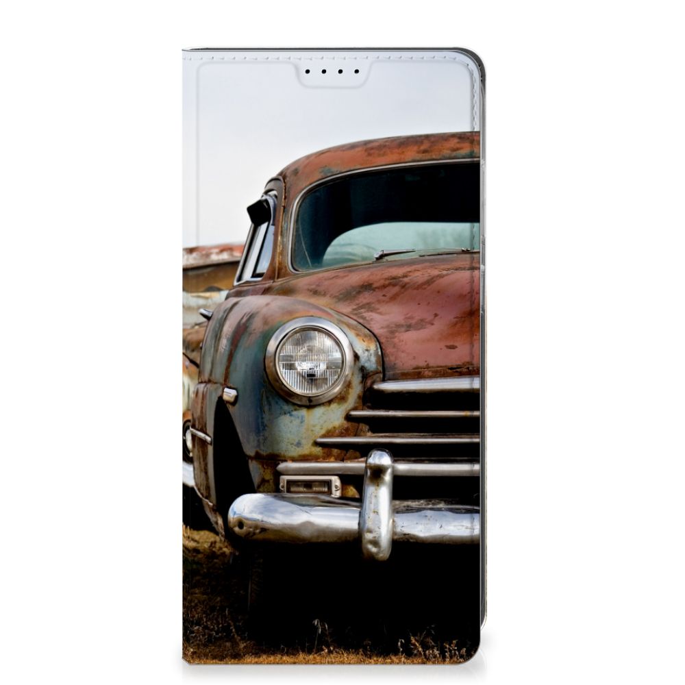 Samsung Galaxy S25 Plus Stand Case Vintage Auto vintage auto voorzijde