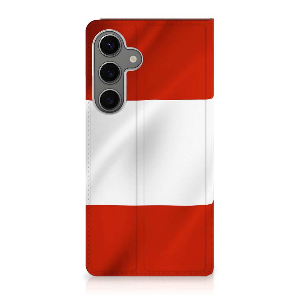 Samsung Galaxy S25 Plus Standcase Oostenrijk vlag red white design case