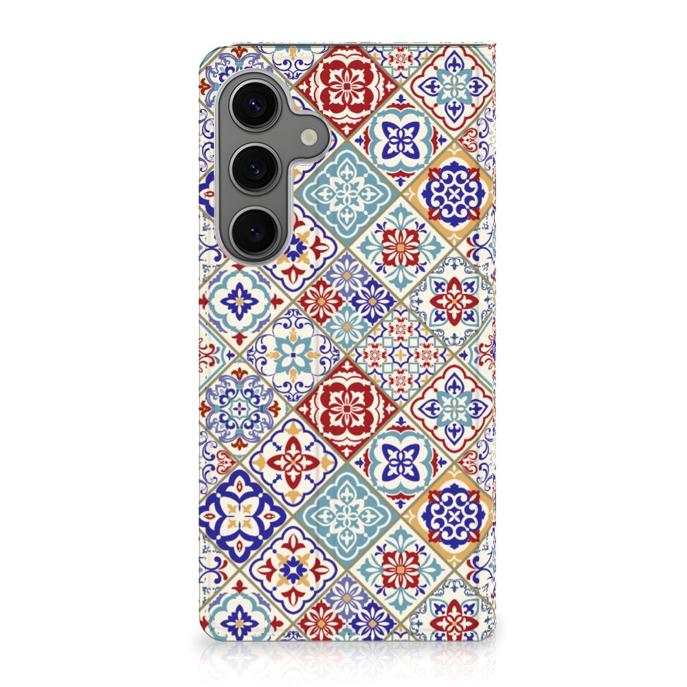 Samsung Galaxy S25 Plus Standcase Tiles Color design Tiles Color achteraanzicht