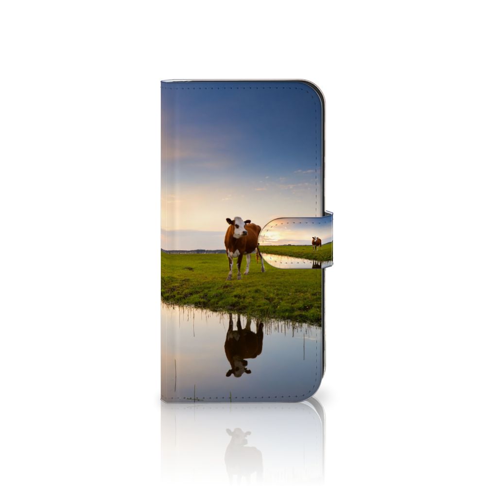 Samsung Galaxy S25 Plus Telefoonhoesje met Pasjes Koe telefoonhoesje koeien natuur voorzijde