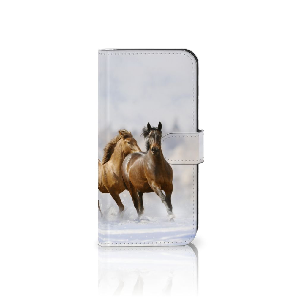Samsung Galaxy S25 Plus Telefoonhoesje met Pasjes Paarden design paardenhoezen voorkant