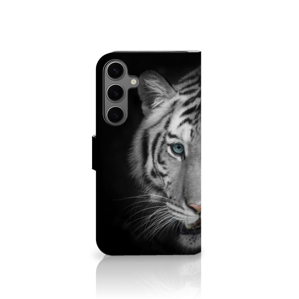 Samsung Galaxy S25 Plus Telefoonhoesje met Pasjes Tijger tijger design zijaanzicht