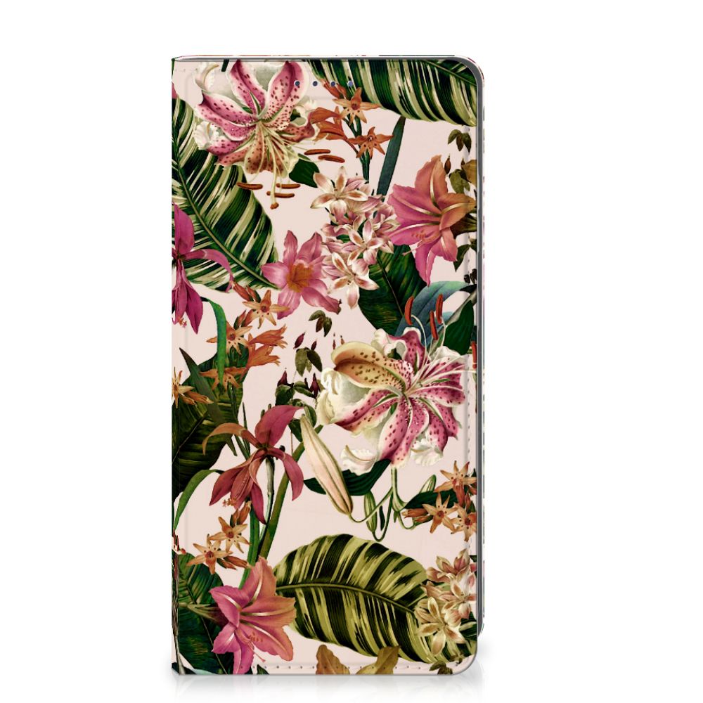 Samsung Galaxy S25 Smart Cover Flowers bloemen ontwerp voorzijde
