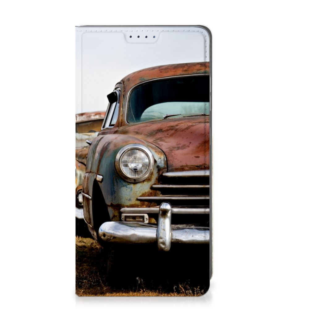 Samsung Galaxy S25 Stand Case Vintage Auto vintage auto voorkant