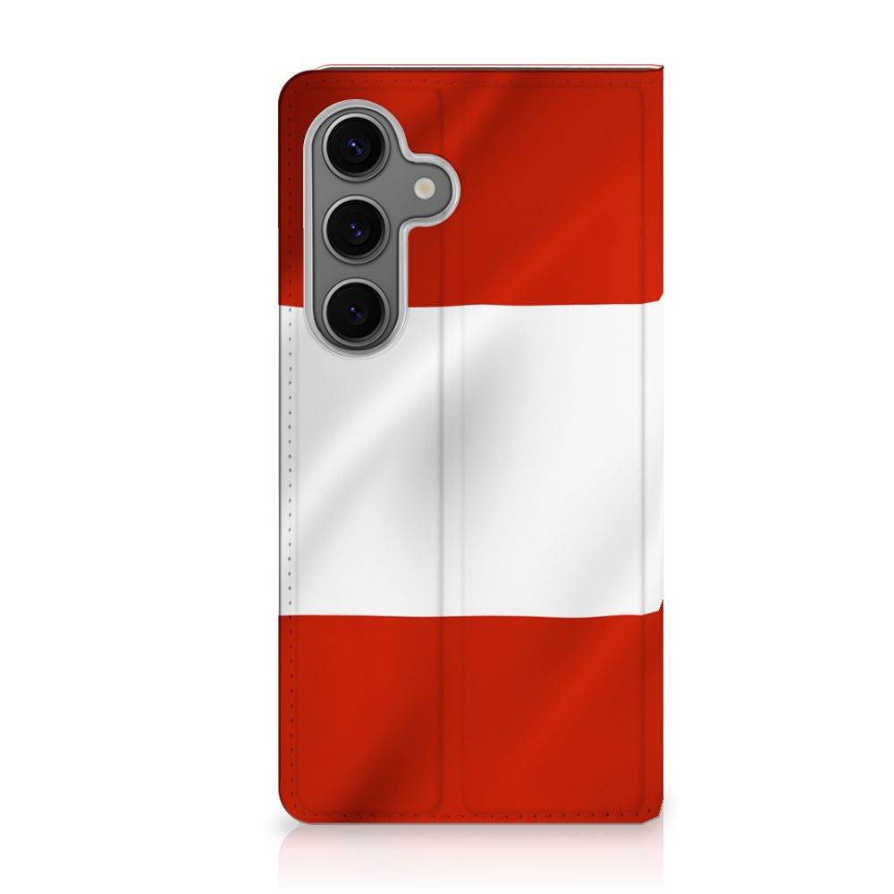 Samsung Galaxy S25 Standcase Oostenrijk design met vlag zichtbaar
