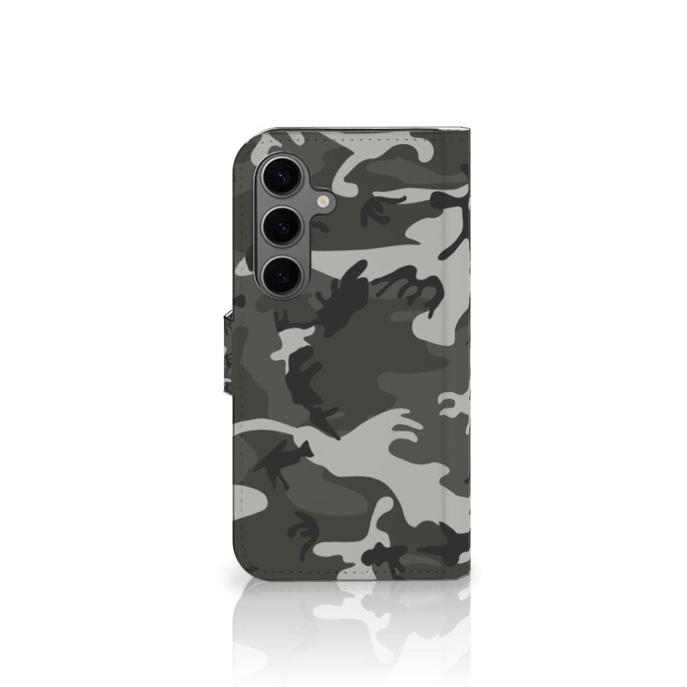 Samsung Galaxy S25 Telefoon Hoesje Army Light telefoonhoesje camouflage design voorkant