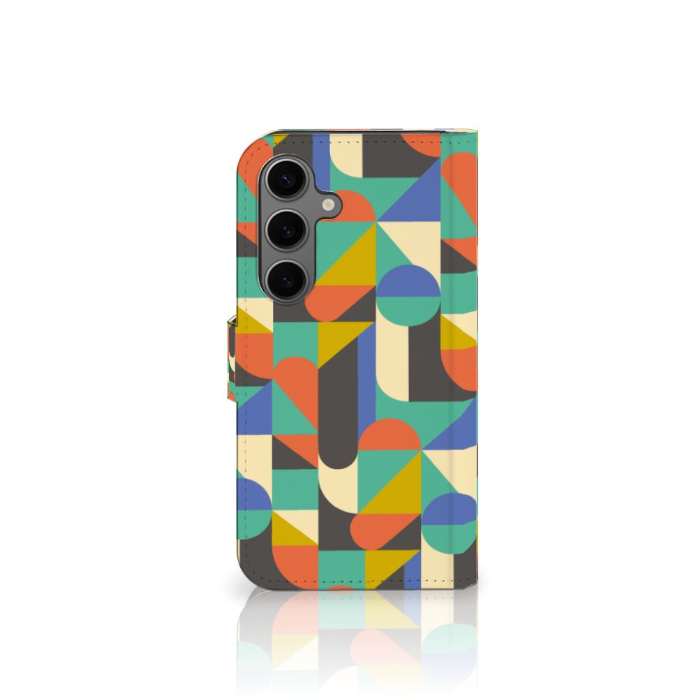 Samsung Galaxy S25 Telefoon Hoesje Funky Retro design kleurrijk aanzicht
