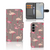 Samsung Galaxy S25 Telefoonhoesje met Pasjes Flamingo hoesje flamingo design voorkant achterkant binnenkant