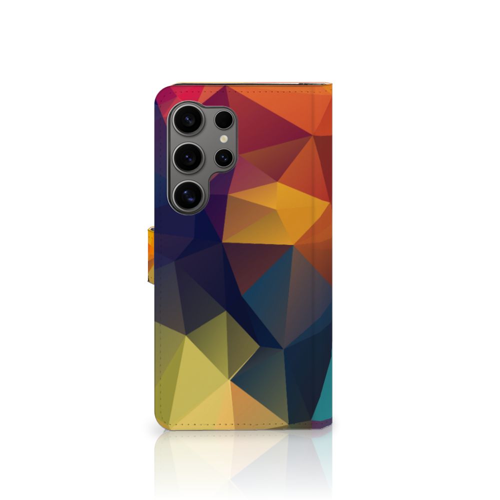 Samsung Galaxy S25 Ultra Book Case Polygon Color design asymmetrische kleuren abstract