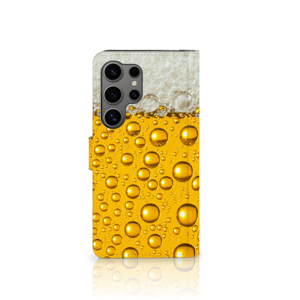 Samsung Galaxy S25 Ultra Book Cover Bier designnaam biertjes aanzicht