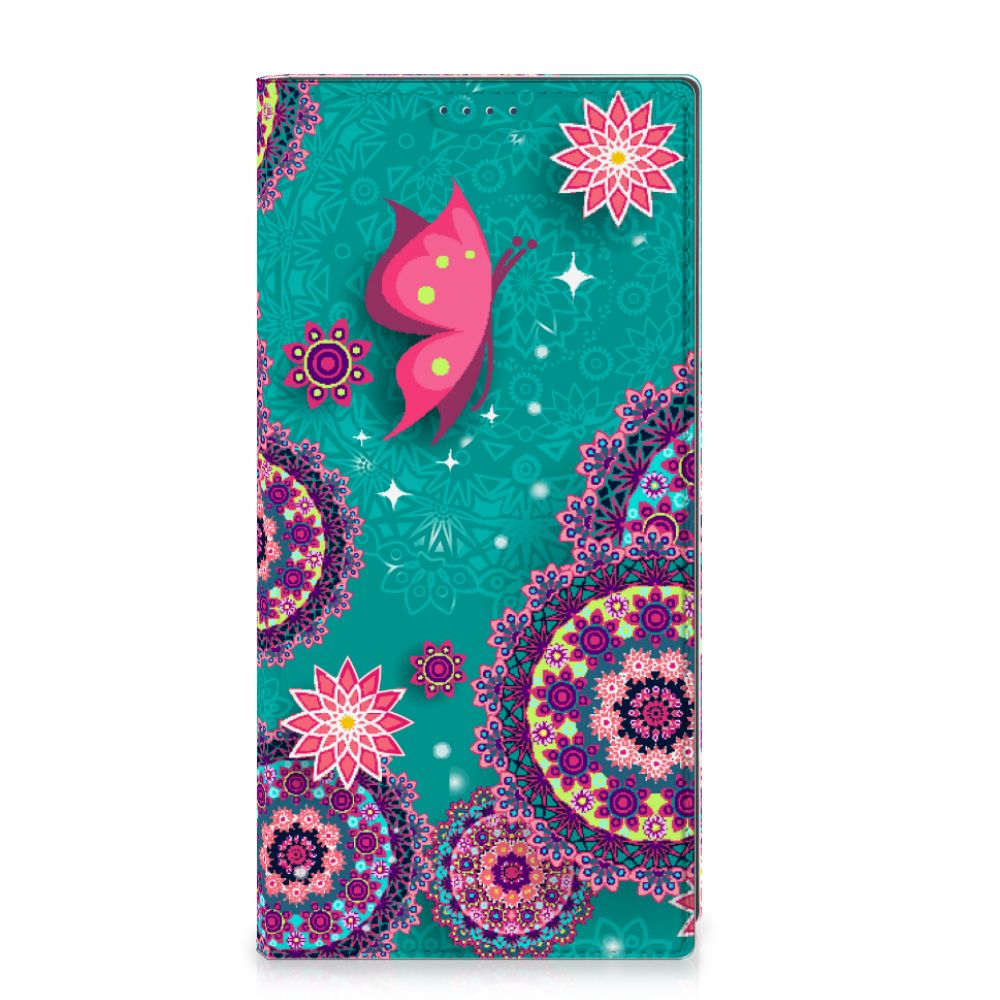 Samsung Galaxy S25 Ultra Bookcase Cirkels en Vlinders design Cirkels Vlinders vooraanzicht