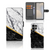 Samsung Galaxy S25 Ultra Bookcase Marmer Wit Zwart design boekcasemodel voorkant zijkant