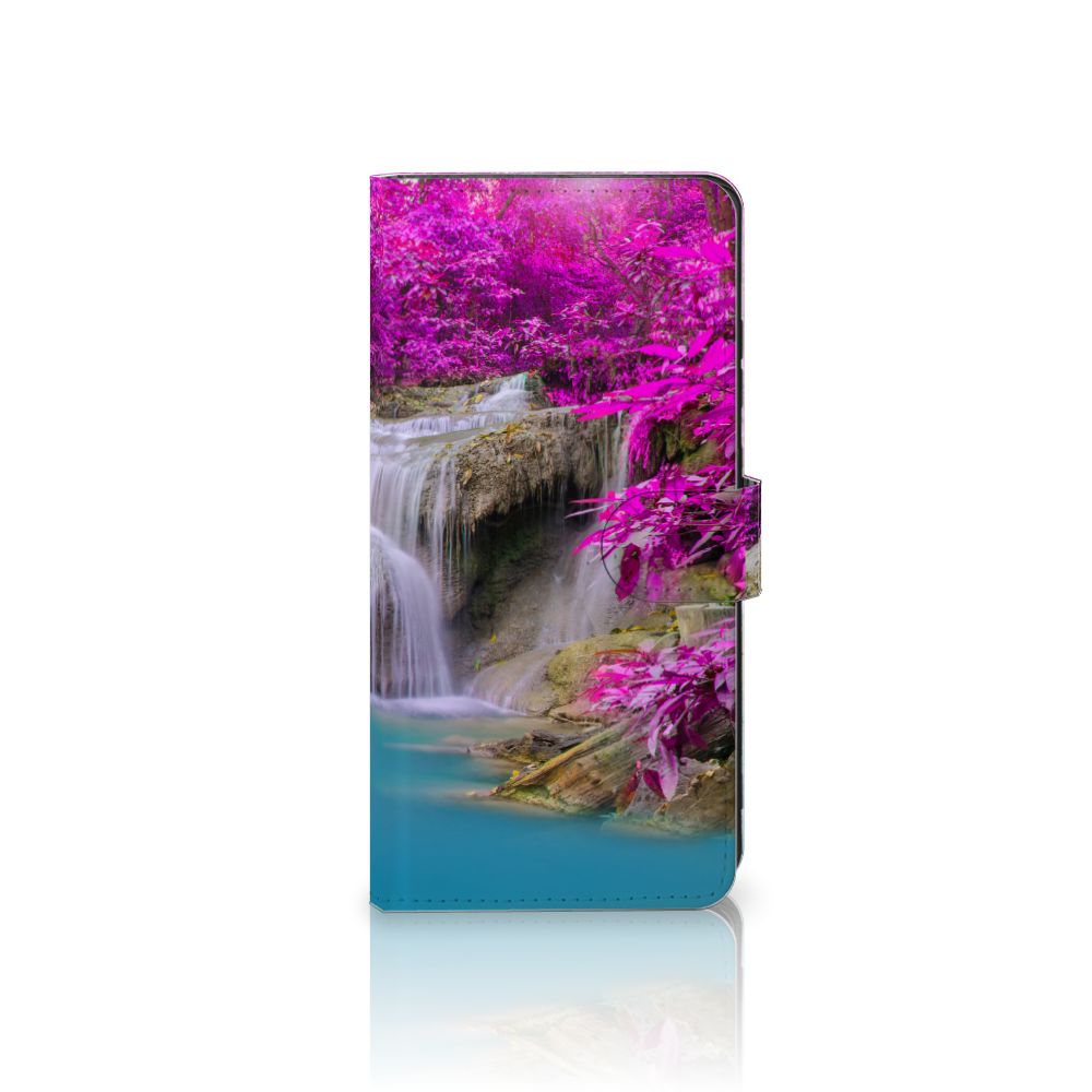 Samsung Galaxy S25 Ultra Flip Cover Waterval design waterval paarse bomen aanzicht