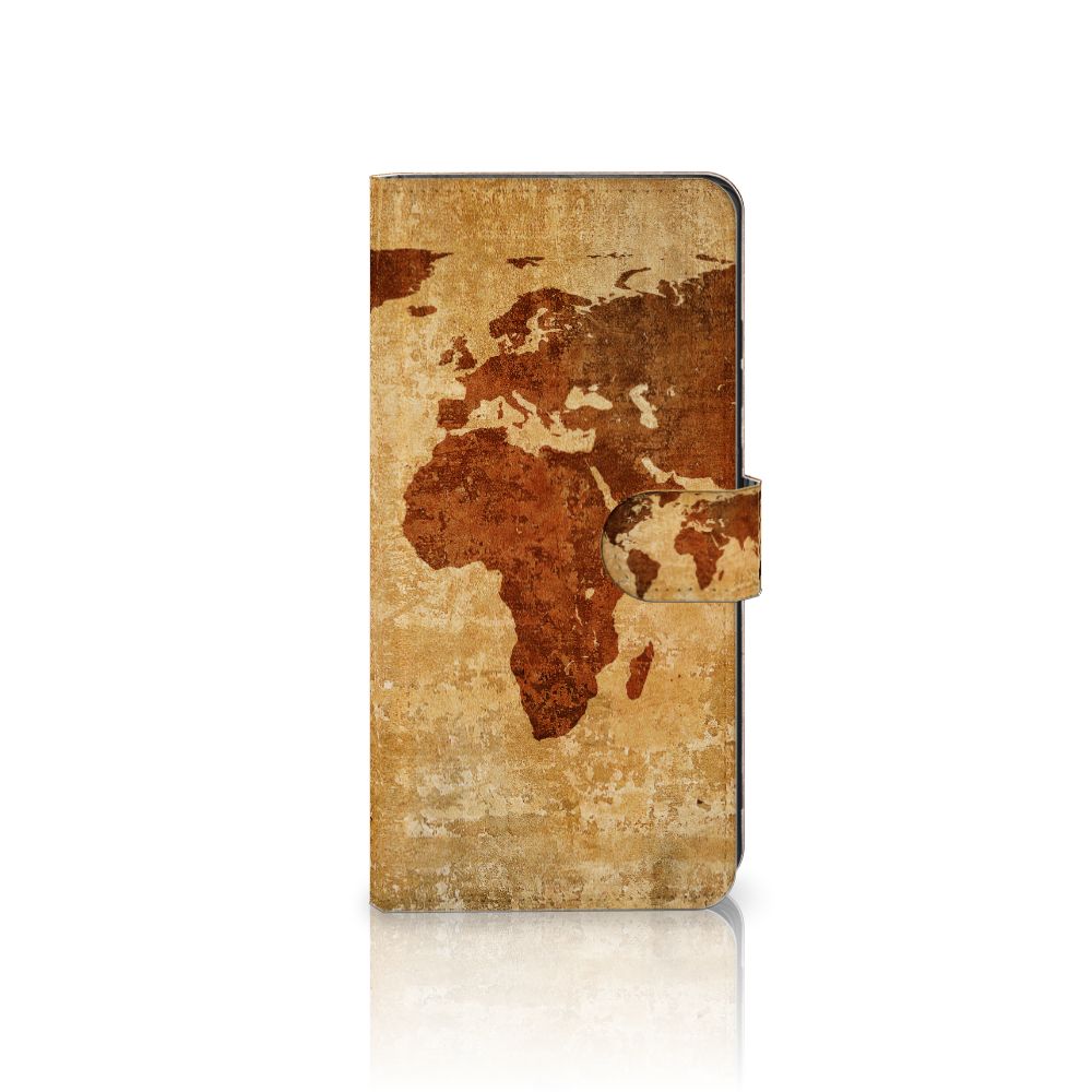 Samsung Galaxy S25 Ultra Flip Cover Wereldkaart flip cover wereldkaart bruin