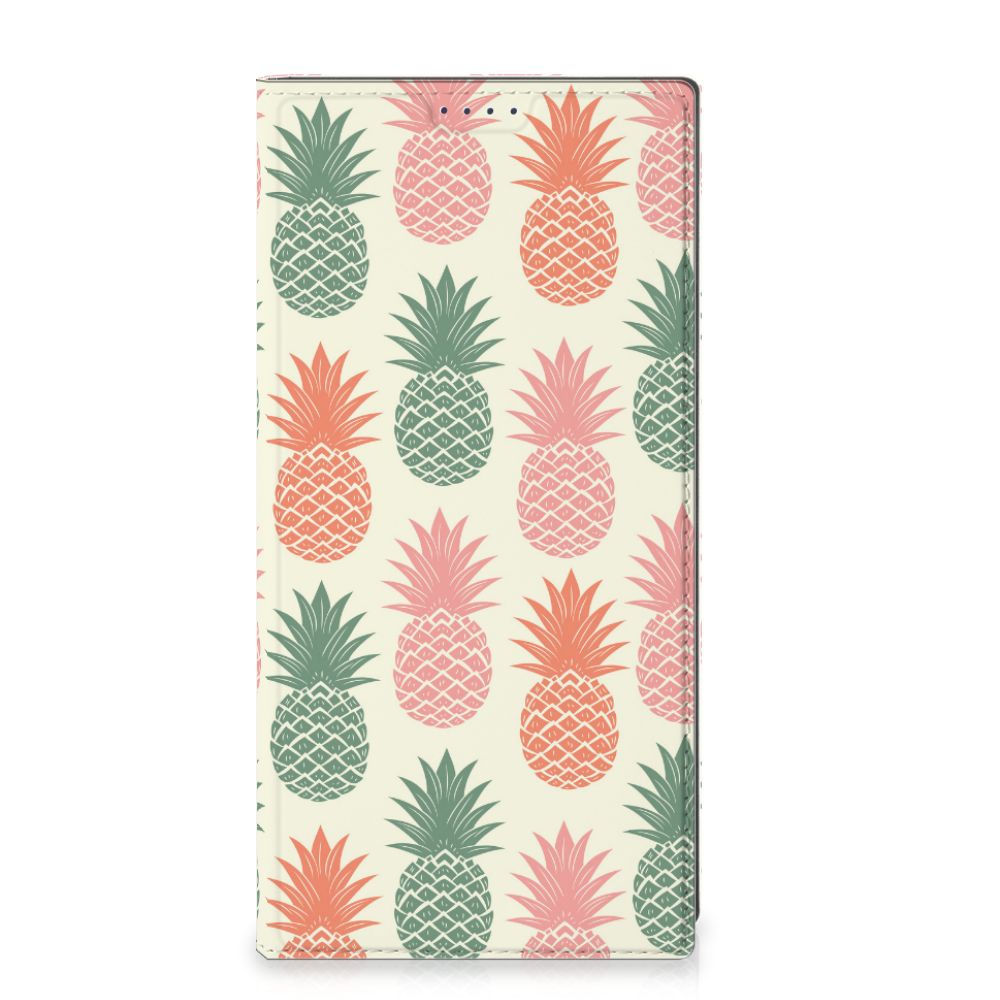 Samsung Galaxy S25 Ultra Flip Style Cover Ananas telefoonhoesje design ananas front