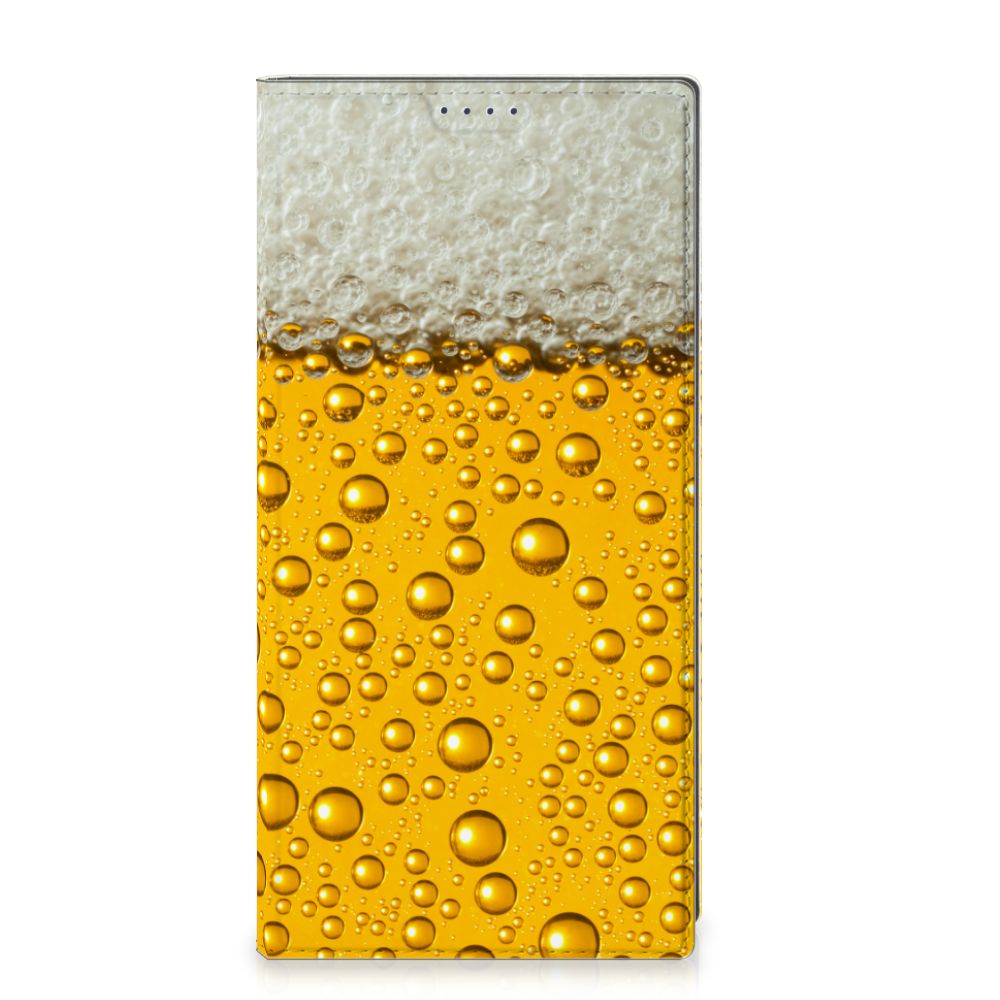 Samsung Galaxy S25 Ultra Flip Style Cover Bier bierprint voorkant met bellen