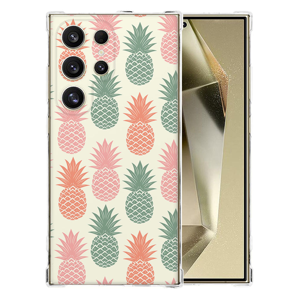 Samsung Galaxy S25 Ultra Hoesje - Ananas TPU Antishock ananas design voorkant
