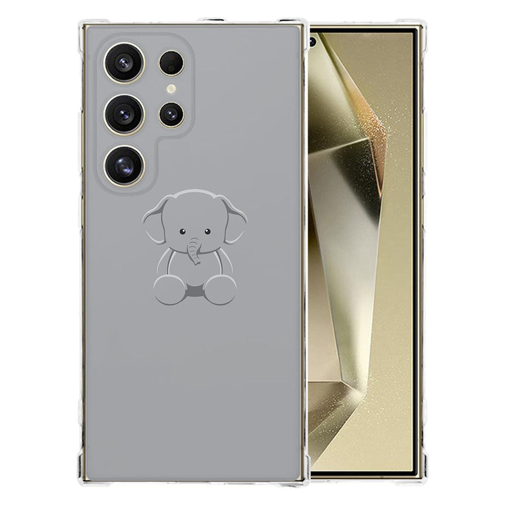 Samsung Galaxy S25 Ultra Hoesje Baby Olifant TPU Antishock achterzijde dierenontwerp