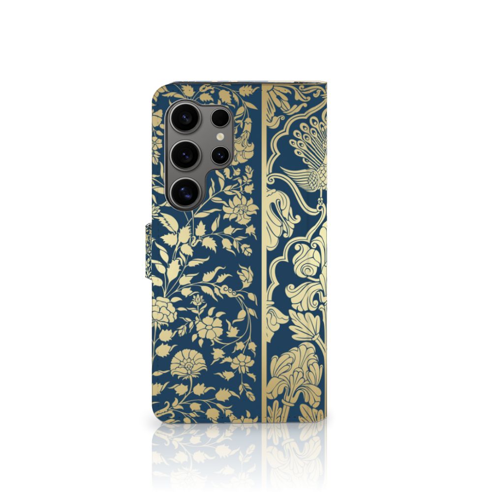 Samsung Galaxy S25 Ultra Hoesje Beige Flowers design hoesje voorkant