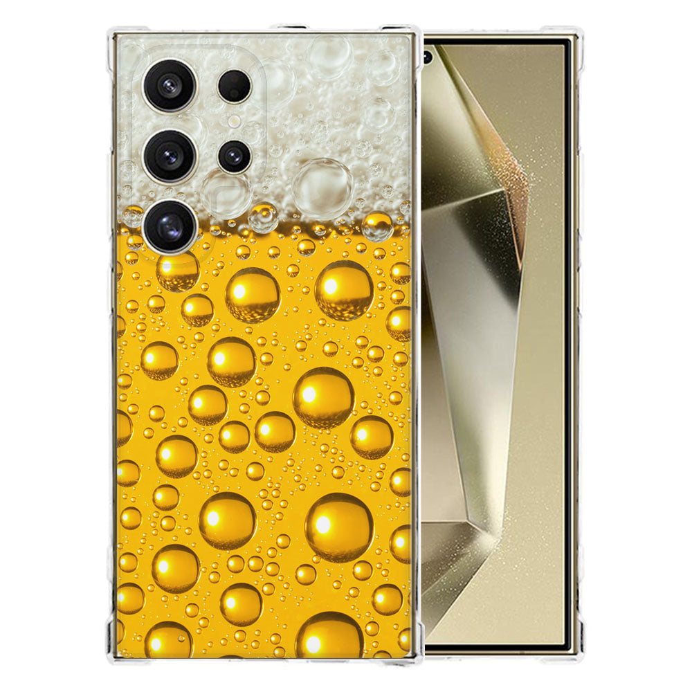 Samsung Galaxy S25 Ultra Hoesje Bier TPU Antishock achterzijde met bierdesign
