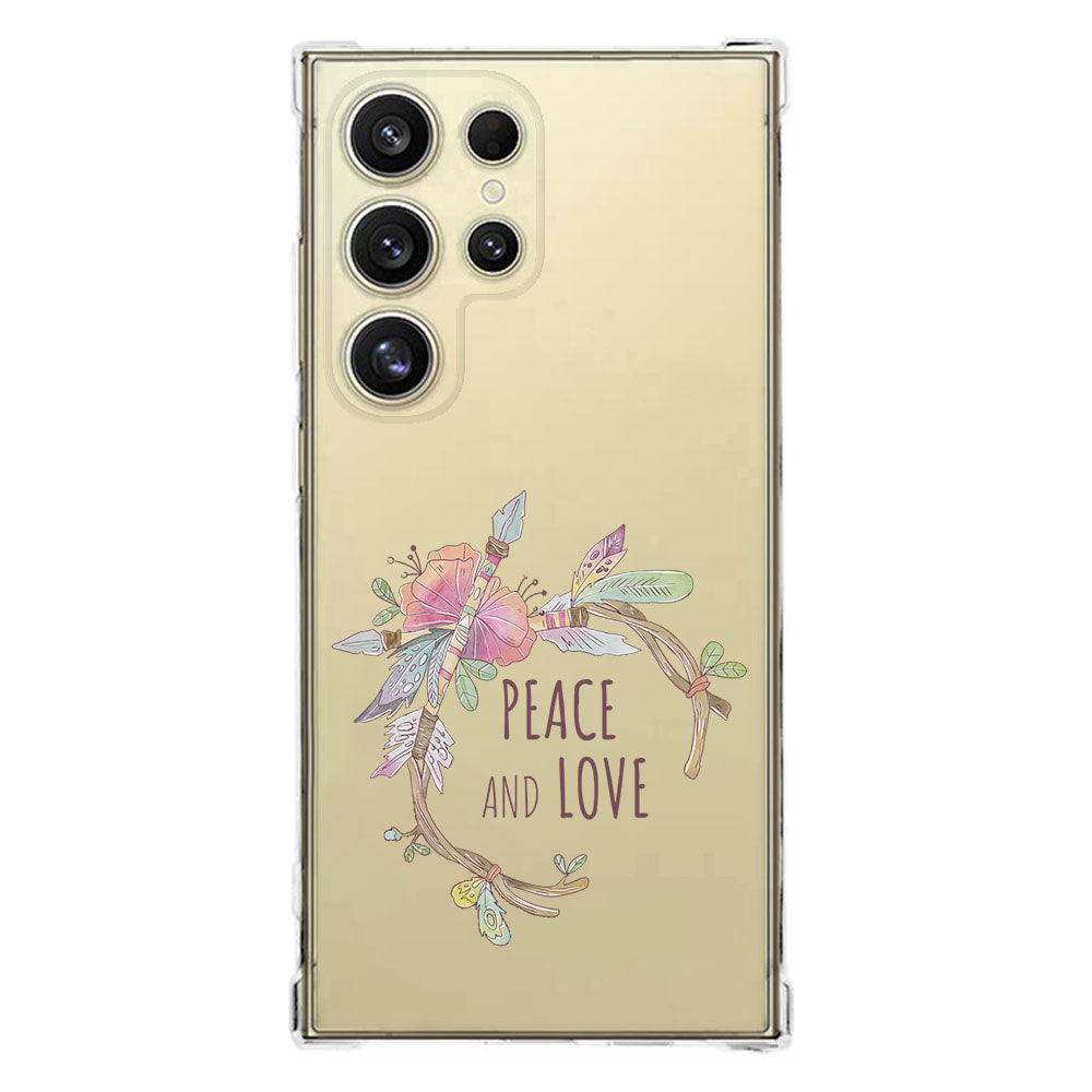 Samsung Galaxy S25 Ultra Hoesje Boho Text TPU Antishock aanzicht