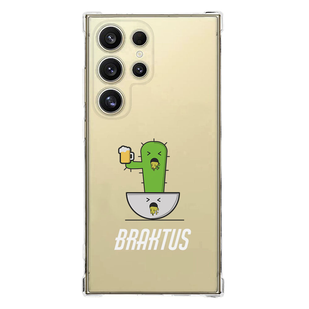 Samsung Galaxy S25 Ultra Hoesje - Braktus TPU Antishock Braktus ontwerp cactus aanzicht