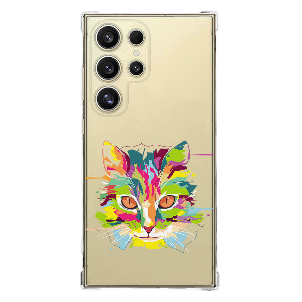 Samsung Galaxy S25 Ultra Hoesje Cat Color TPU Antishock ontwerp voorkant