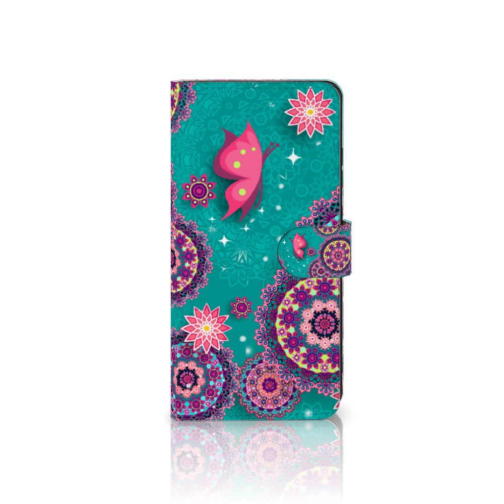 Samsung Galaxy S25 Ultra Hoesje Cirkels en Vlinders bookstyle case cirkels en vlinders voorkant