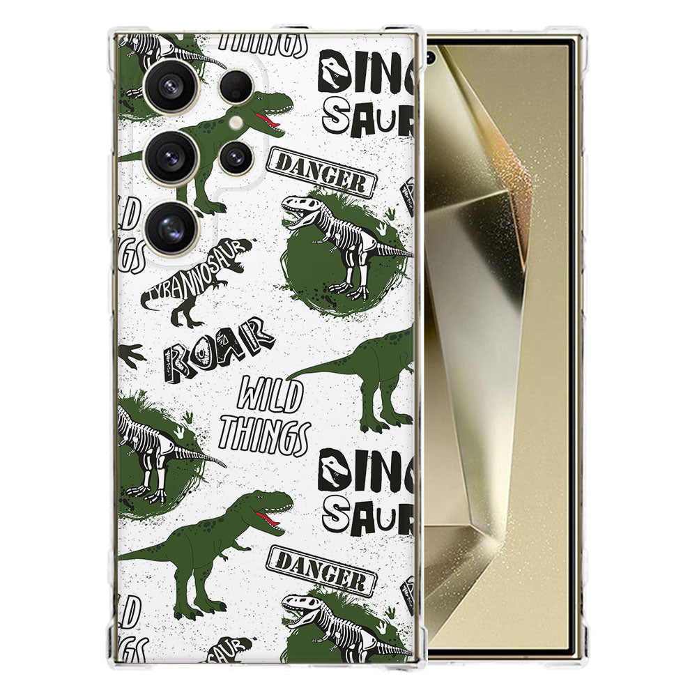 Samsung Galaxy S25 Ultra Hoesje Dinosaurus TPU Antishock voorkant ontwerp