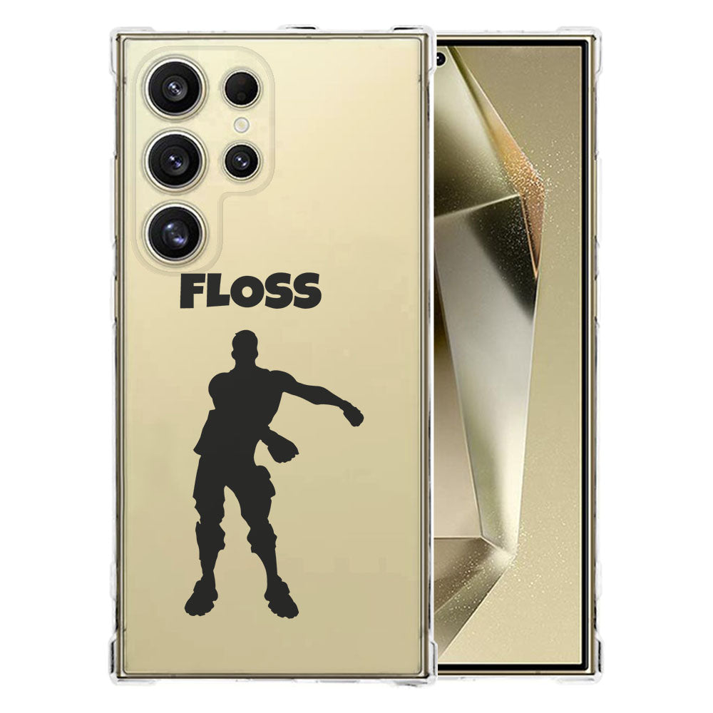 Samsung Galaxy S25 Ultra Hoesje - Floss TPU Antishock hoesje Floss ontwerp achterzijde